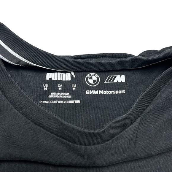 PUMA x BMW Motorsport Essential Car T-Shirt Black Men’s Size M Medium - Picture 3 of 6